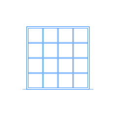 Furniture Bookcases Ikea Kallax Shelf Unit 4X4 Sticker Outline Svg File, Free Vectors File